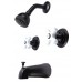 8" Two-handle Tub and Shower Faucets  Oil Rubbed Bronze Finish  Washerless  Porcelain Handle - Plumb USA 34582BOB - B0041TTKKM
